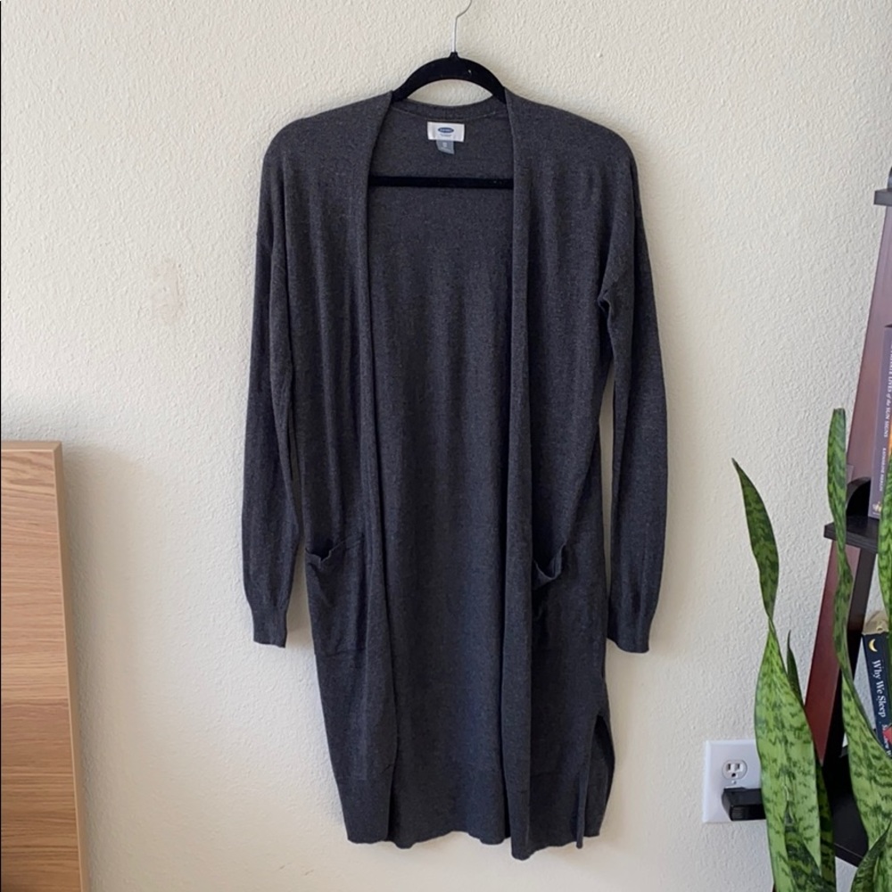 Old Navy long dark gray cardigan size XS
